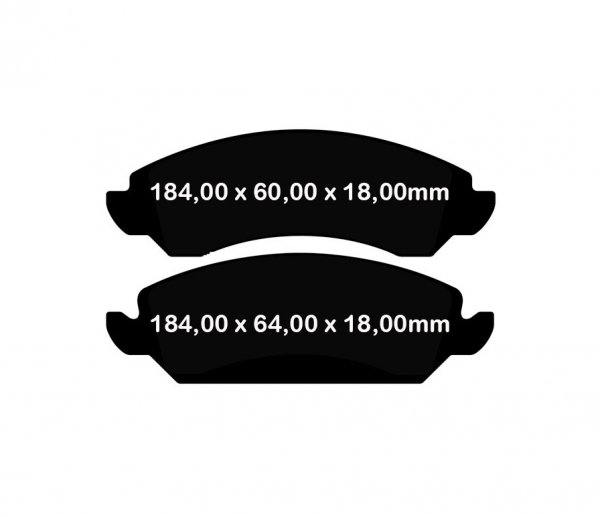 Przednie klocki YellowStuff + NACINANE tarcze hamulcowe 330mm EBC seria USR GMC Yukon 2009-2020