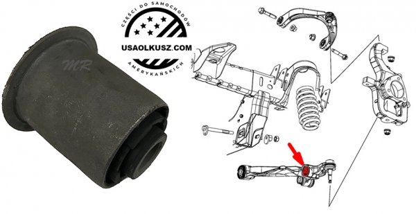  Środkowa tuleja przedniego dolnego wahacza Dodge Ram 1500 2006-2008