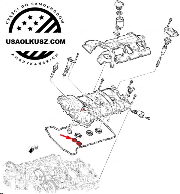 Uszczelka elektrozaworu faz rozrządu VVT Cadillac CT6