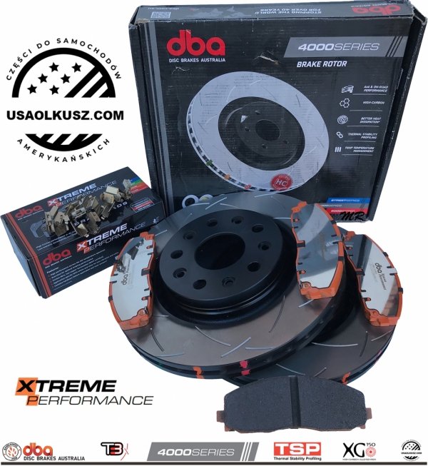 Przednie klocki XTREME PERFORMANCE + tarcze hamulcowe DBA seria 4000 T3 Jeep Gladiator JT