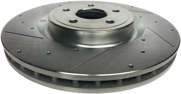 Przednia WIERCONA nacinana tarcza hamulcowa 380mm POWERSTOP Jeep Grand Cherokee SRT 2012-