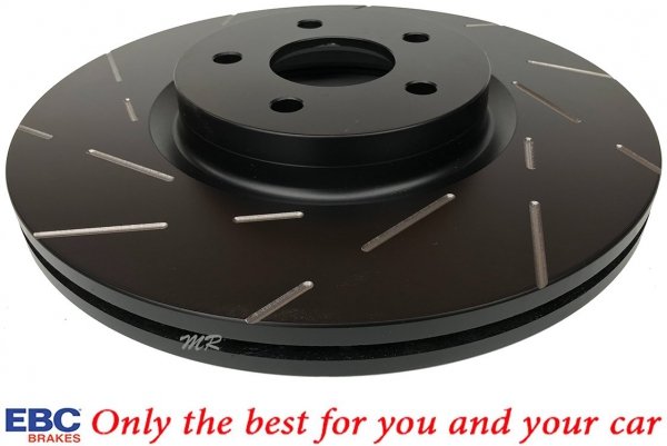 Przednie CERAMICZNE klocki RedStuff + NACINANE tarcze hamulcowe 320mm EBC seria USR Ford Escape AWD 2013-