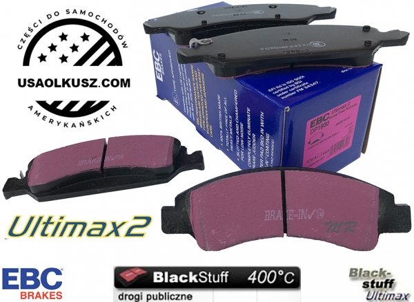 Przednie klocki Ultimax2 + tarcze hamulcowe 330mm EBC seria PREMIUM GMC Sierra 1500 2008-2019