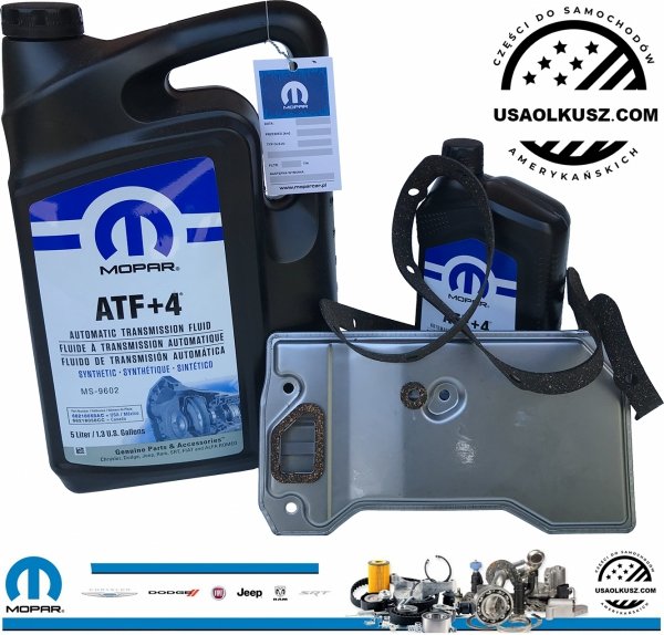 Olej MOPAR ATF+4 oraz filtr oleju skrzyni biegów AW4 Jeep Wrangler 1991