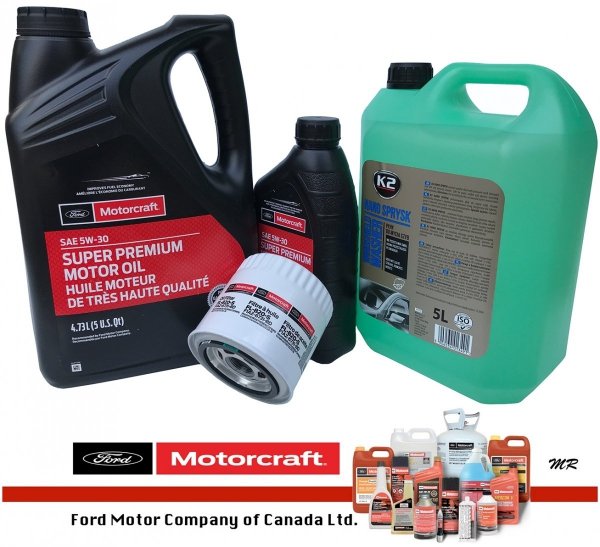 Oryginalny filtr oraz syntetyczny olej silnikowy Motorcraft 5W30 Mazda Tribute 3,0 V6 -2008