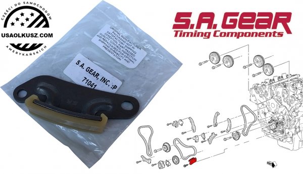 Prowadnica centralnego łańcucha rozrządu prawa Cadillac STS 3,6 V6 2005-2011