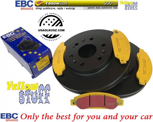 Przednie klocki YellowStuff + tarcze hamulcowe 330mm EBC seria PREMIUM Chevrolet Silverado 1500 2005-2007