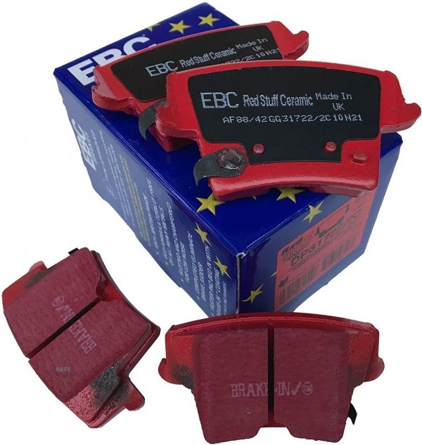 Tylne CERAMICZNE klocki RedStuff + NACINANE NIE WENTYLOWANE tarcze hamulcowe EBC seria USR Lancia Thema RWD 3,6 V6
