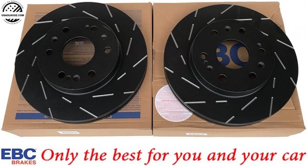 Przednie klocki GreenStuff + NACINANE tarcze hamulcowe 330mm EBC seria USR Chevrolet Tahoe 2009-2020