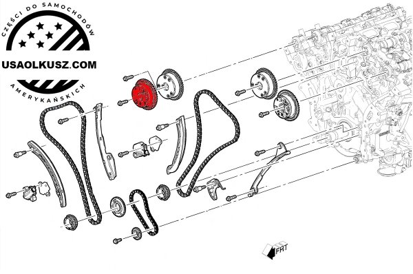 Koło zębate VVT prawego wałka zaworów wydechowych Chevrolet Blazer 3,6 V6 2019-