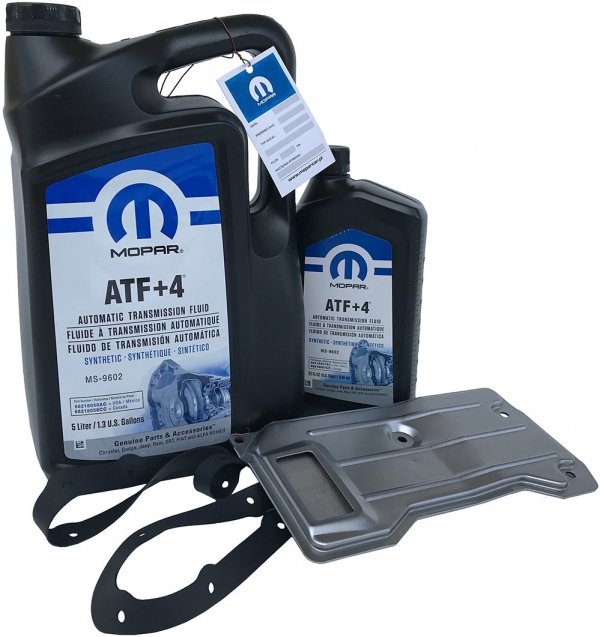 Olej MOPAR ATF+4 oraz filtr oleju skrzyni biegów AW4 Jeep