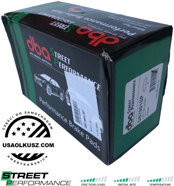 Przednie klocki Street Performance + tarcze hamulcowe DBA 4000 T3 Dodge Durango 2007-2009