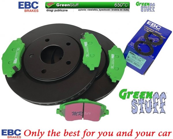 Przednie klocki GreenStuff + tarcze hamulcowe 302mm EBC seria Premium Fiat Freemont -2012