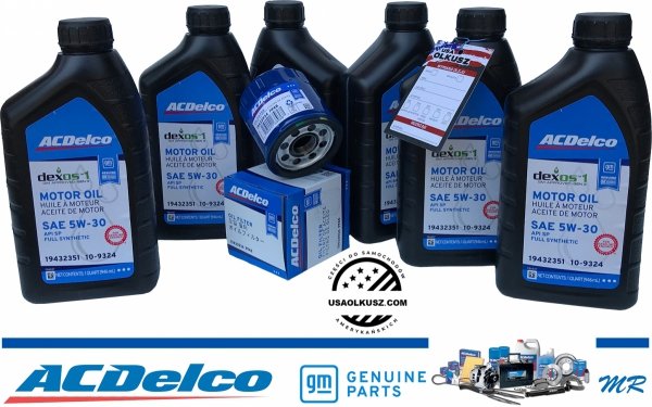 Filtr + olej ACDelco 5W30 Chevrolet TrailBlazer V8 2007-