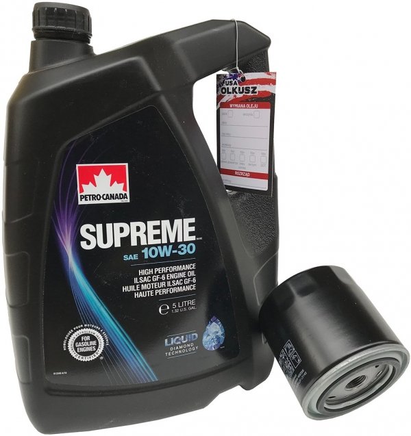 Filtr + olej SUPREME 10W30 Jeep Comanche MJ 4,0