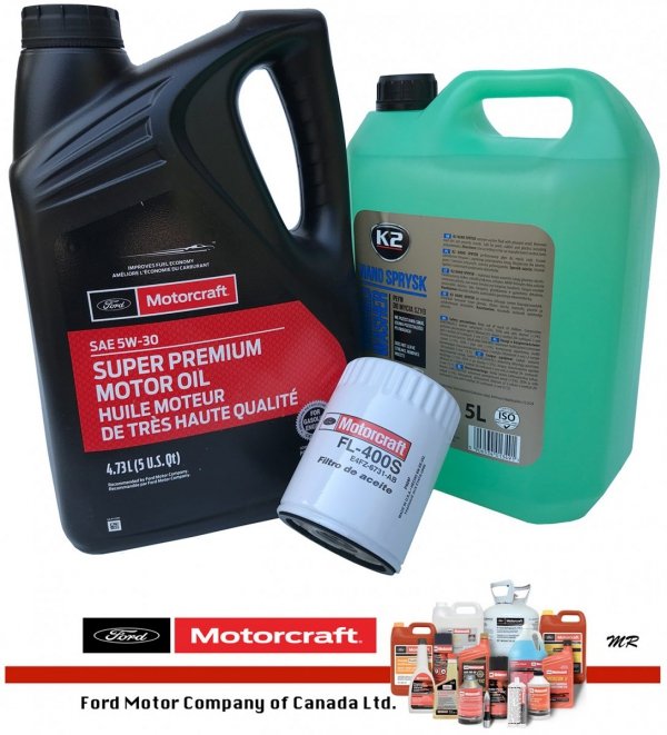 Oryginalny filtr oraz syntetyczny olej silnikowy Motorcraft 5W30 Ford Escape 2,0 -2004