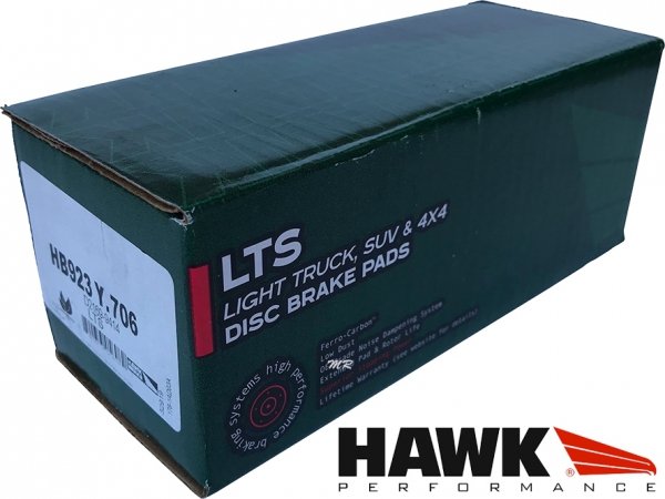 Tylne klocki HAWK LTS + tarcze hamulcowe DBA seria 4000 T3 RAM 1500 DT 2019-