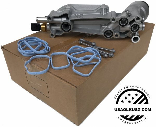 ALUMINIOWA obudowa filtra oleju z chłodnicą oraz czujnikami Fiat Freemont 3,6 V6