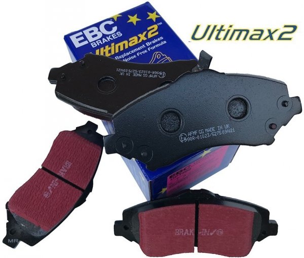 Przednie klocki Ultimax2 + NAWIERCANE NACINANE tarcze hamulcowe 302mm EBC seria GD Fiat Freemont -2012
