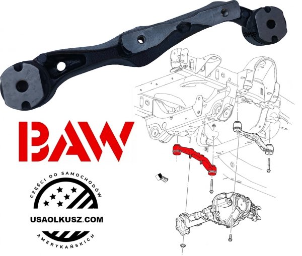 Wspornik mocowanie przedniego mostu prawe Chevrolet Avalanche 2007-