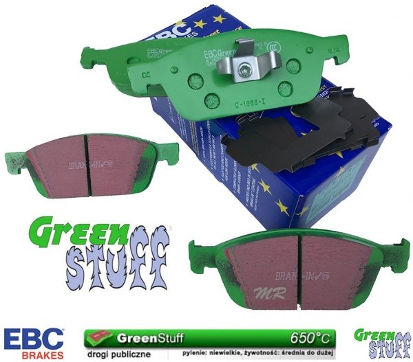 Przednie klocki GreenStuff + tarcze hamulcowe 320mm EBC seria Premium Ford Escape AWD 2013-