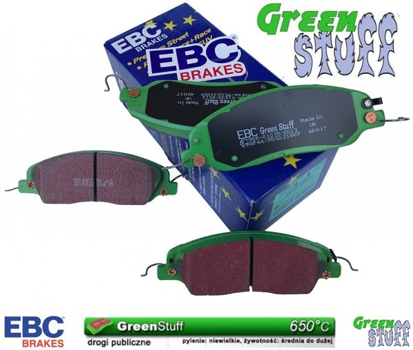 Przednie klocki GreenStuff + tarcze hamulcowe 336mm EBC seria Premium Ford Mustang 2011-2014