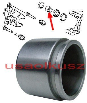 Tłok przedniego zacisku hamulcowego Toyota Sienna 1998-2000