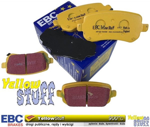 Tylne klocki YellowStuff + NACINANE tarcze hamulcowe 305mm EBC seria USR Lancia Voyager