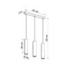 Lampa wisząca LAGOS 3L czarny