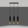 Lampa wisząca LOOPEZ 3L czarny/złoty
