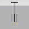 Lampa wisząca MOZAICA 3L czarny/złoto