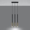 Lampa wisząca MOZAICA 3L czarny/złoto