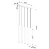Lampa wisząca PASTELO 5L drewno
