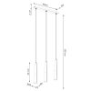 Lampa wisząca PRYSM 3L biała