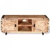 Szafka TV z surowego drewna mango 120x30x50 cm