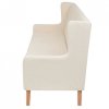 Sofa 3-osobowa, materiałowa, kremowa