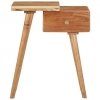 Stolik nocny z litego drewna akacjowego, 45 x 32 x 55 cm
