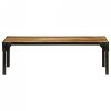 Stolik kawowy, surowe drewno mango i stal, 110 cm