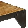 Stolik kawowy, surowe drewno mango i stal, 110 cm