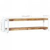 Szafka pod TV, 150 x 30 x 40 cm, lite drewno mango