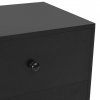 Szafki nocne, 2 szt., czarne, 40x30x50 cm, lite drewno sosnowe