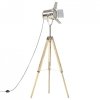 Lampa podłogowa na trójnogu, lite drewno mango, 140 cm