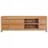 Szafka pod telewizor, 120x30x40 cm, lite drewno tekowe
