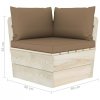 Ogrodowa sofa 2-osobowa z palet, z poduszkami, drewno świerkowe