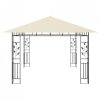 Altana z moskitierą i sznurem lampek LED, 4x3x2,73 cm, kremowa