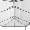 Altana z zasłonami, 600x298x270 cm, biała, 180 g/m²