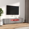 Zestaw 2 szafek TV z oświetleniem LED, szary dąb sonoma