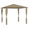 Altana z pokryciem słupków 3x3x2,6 m, taupe, 160 g/m²