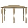 Altana z pokryciem słupków 3x4x2,6 m, taupe, 160 g/m²