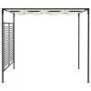 Altana ogrodowa ze zwijanym dachem, 3x4x2,3m, kremowa, 180 g/m²